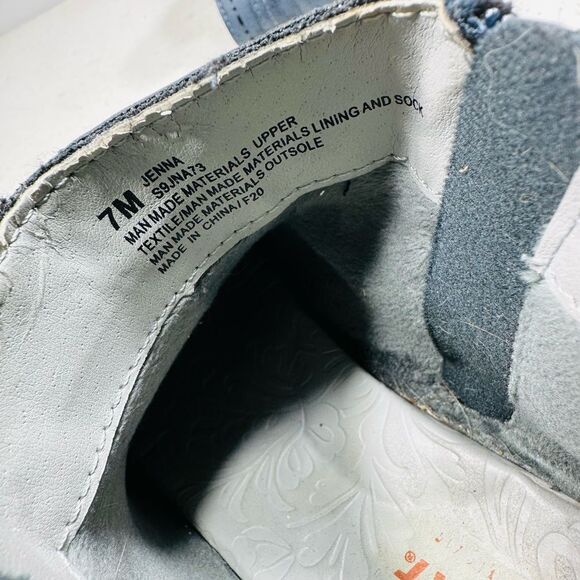 Jsport Jenna Ankle Boots Women 7 M Blue Faux Leather Side Zip Memory Foam Bootie - Picture 8 of 8